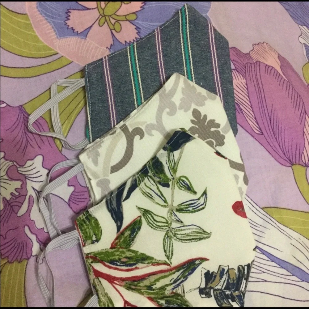 NEW 3 Pc Face Masks custom made triple layered